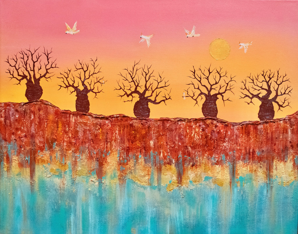 Beneath the Boabs Print - A5