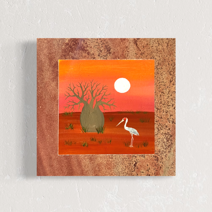 Lone Brolga - Kimberley Colour Stone